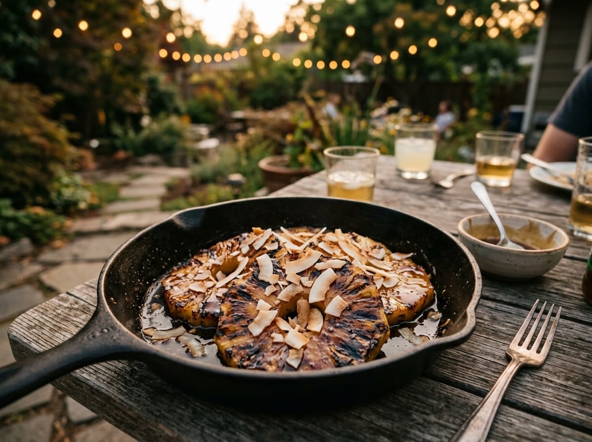 Ananas grillé caramélisé