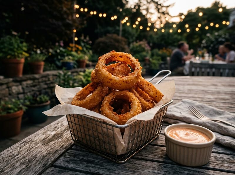 Beignets d'oignons à la bière