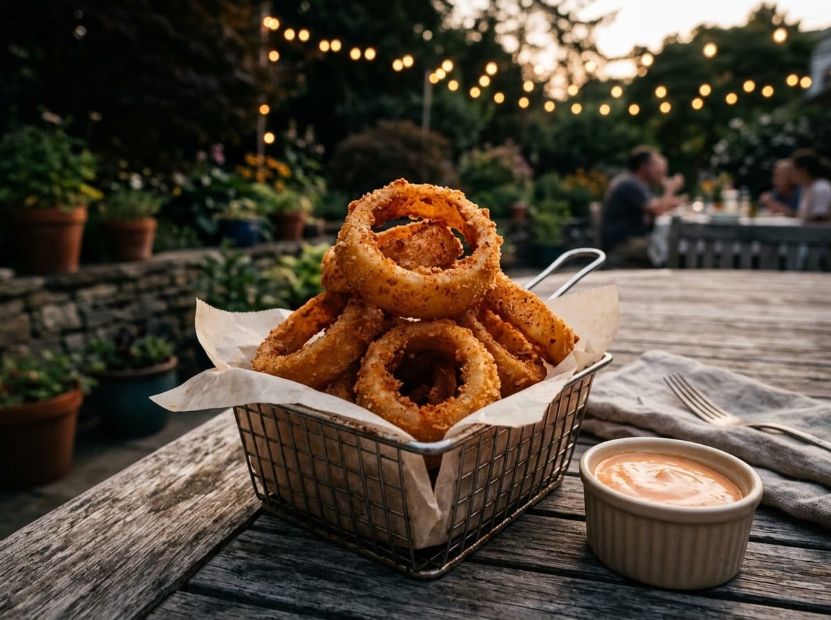 Beignets d'oignons à la bière