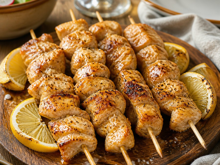 Brochettes de dinde citron miel