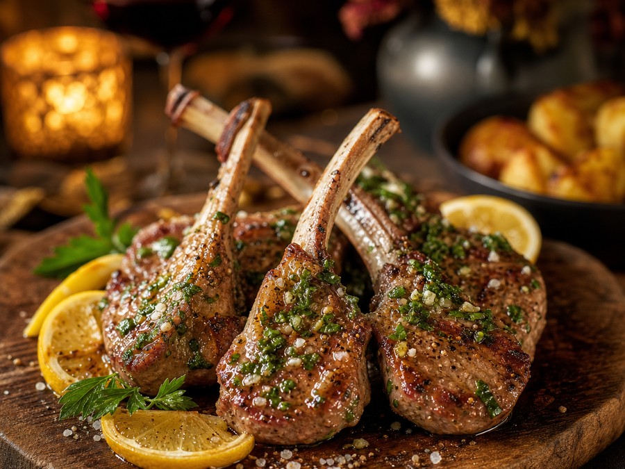 Côtelettes d'agneau persillade citron