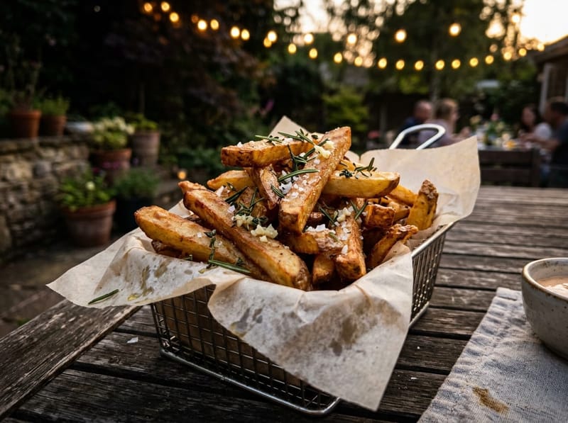 Frites maison à l'ail et au romarin
