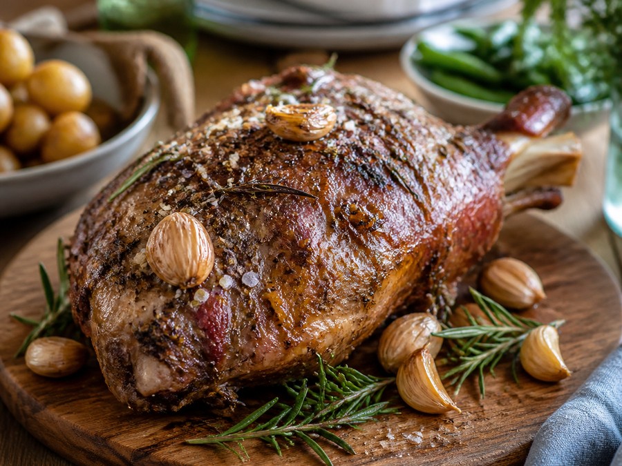 Gigot d'agneau ail romarin