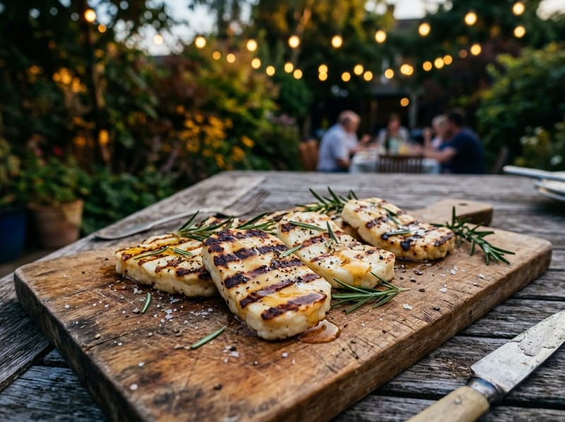 Halloumi grillé miel-romarin