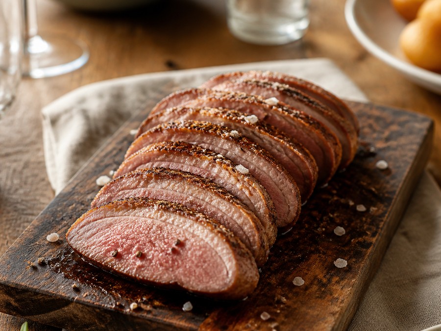 Magret de canard fumé
