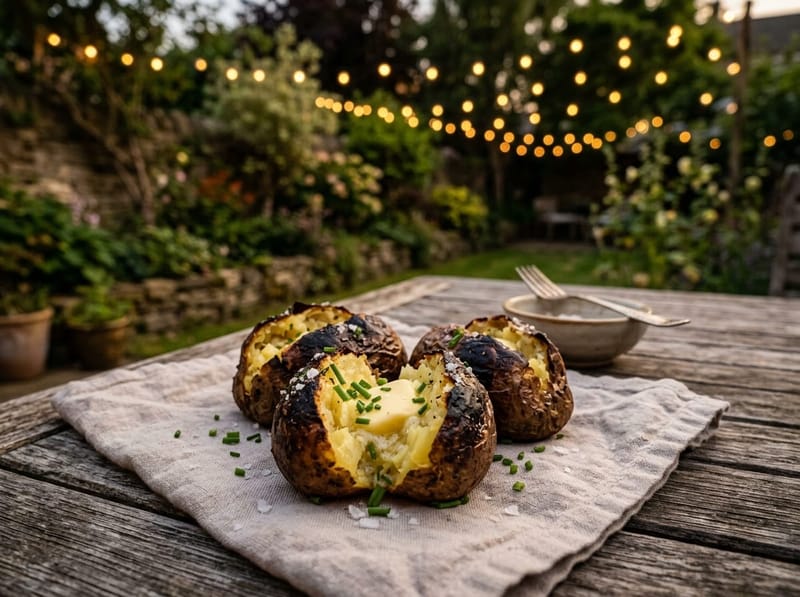 Pommes de terre fumées au pellet