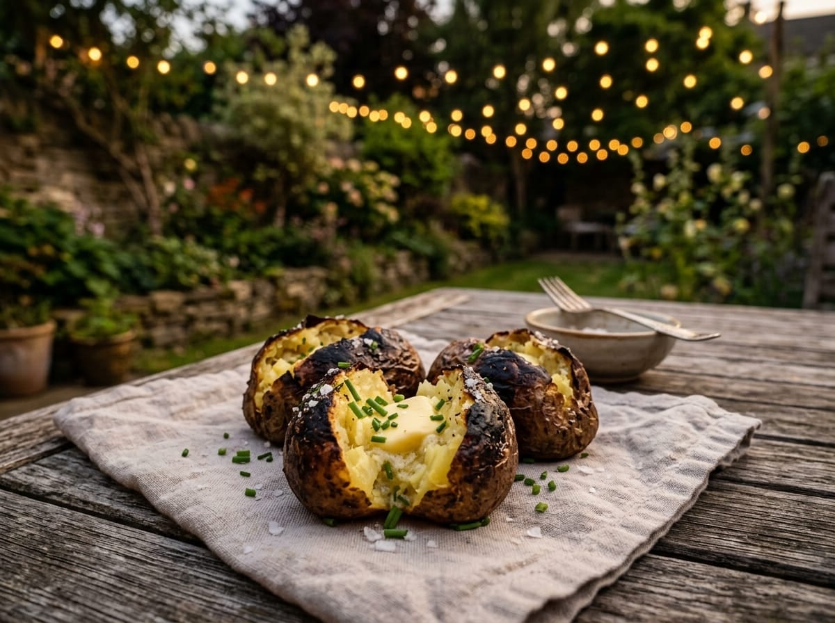 Pommes de terre fumées au pellet
