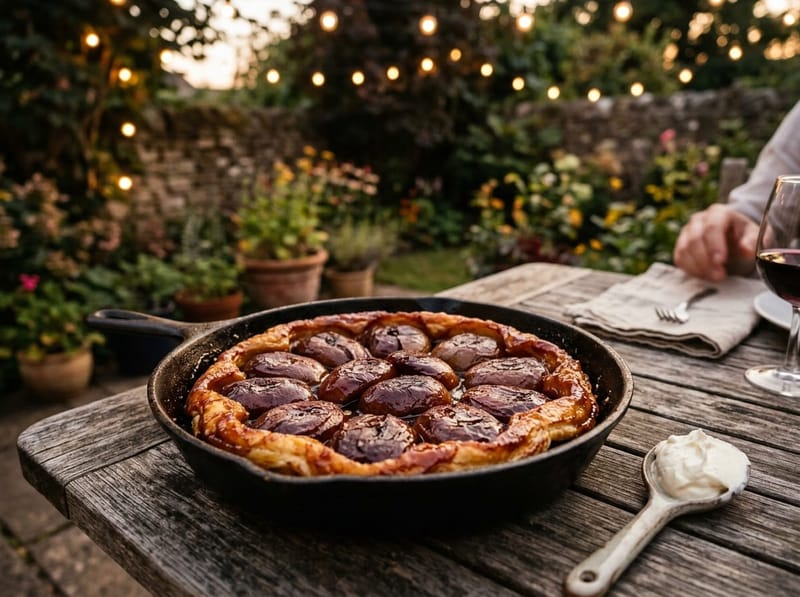 Tarte Tatin fumée au pellet